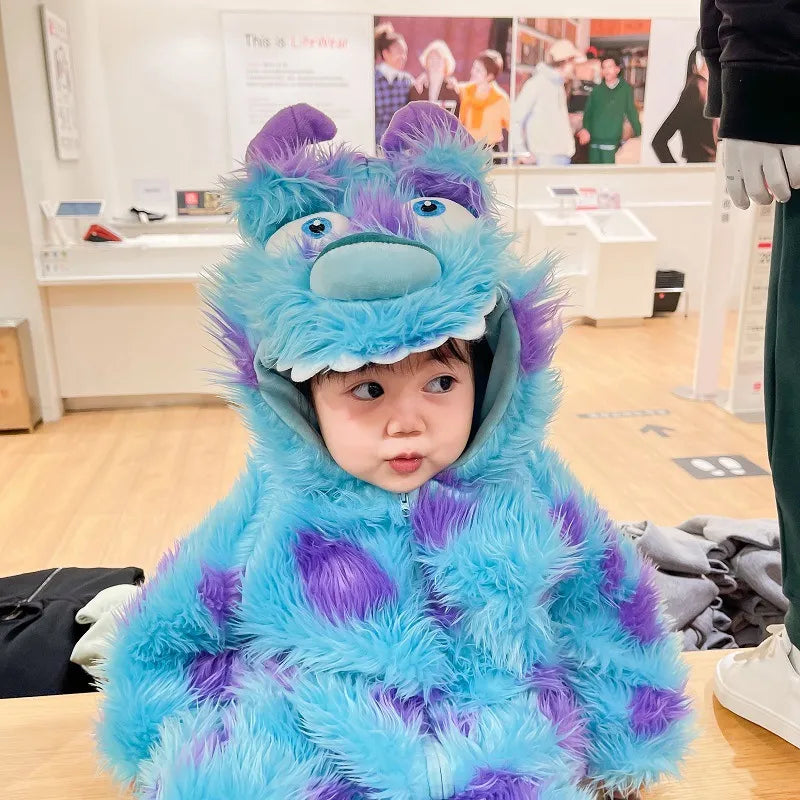 Cute Animal Baby Jumpsuit With Hooded Zipper - Fashivra