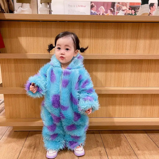 Cute Animal Baby Jumpsuit With Hooded Zipper - Fashivra