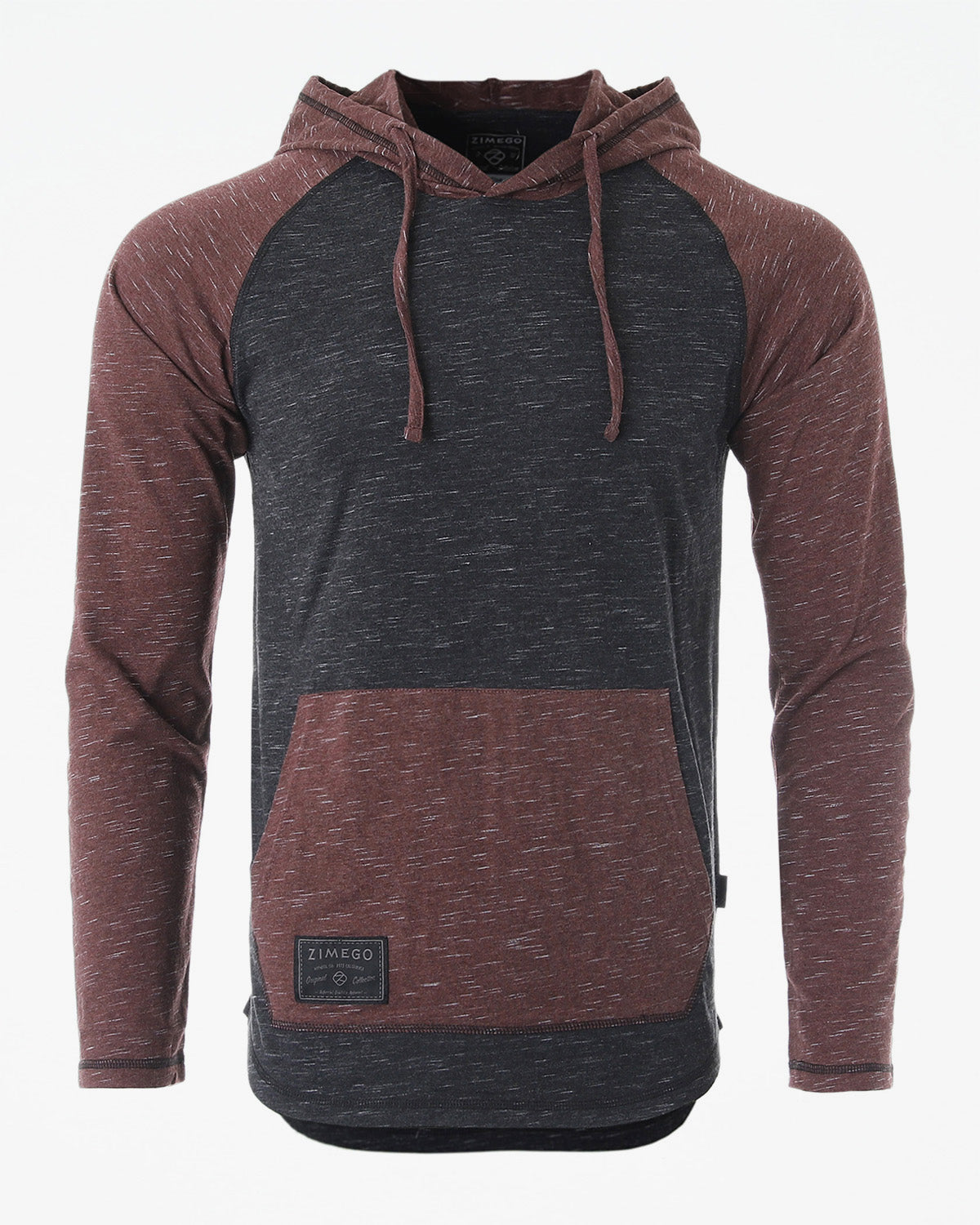 ZIMEGO Mens Long Sleeve Lightweight Hooded Henley – Color Block Pullover Hoodie  for Casual Gym Workout Travel - Fashivra