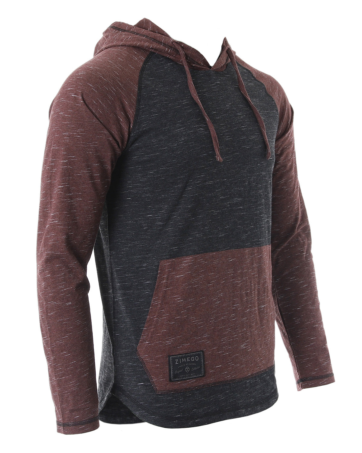 ZIMEGO Mens Long Sleeve Lightweight Hooded Henley – Color Block Pullover Hoodie  for Casual Gym Workout Travel - Fashivra