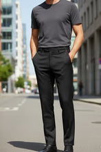 "Ethan" Black Super 150's Luxury Viscose Blend Suit Pants - Fashivra