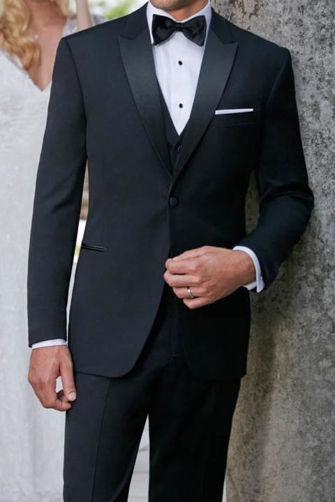 "Milan" Black Tuxedo Jacket Peak (Separates) - Fashivra