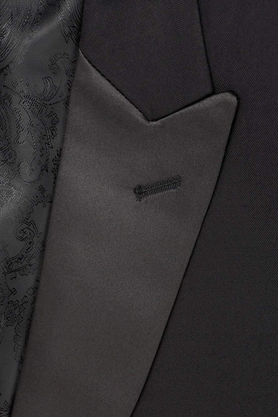 "Milan" Black Tuxedo Jacket Peak (Separates) - Fashivra